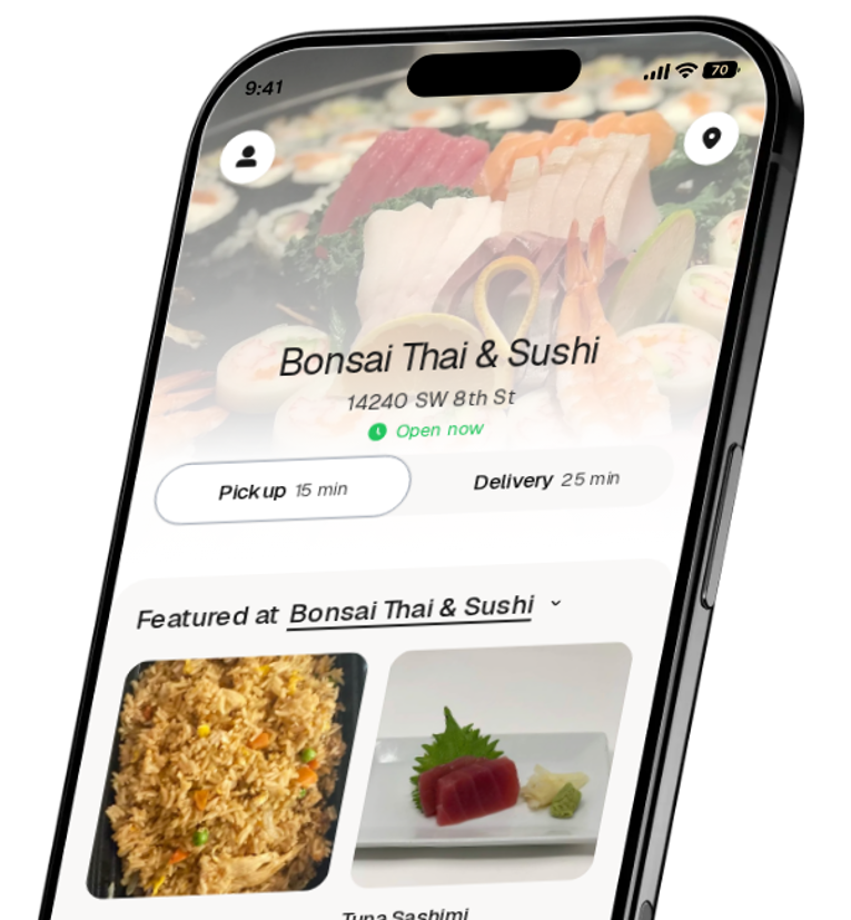 Bonsai Thai & Sushi app preview